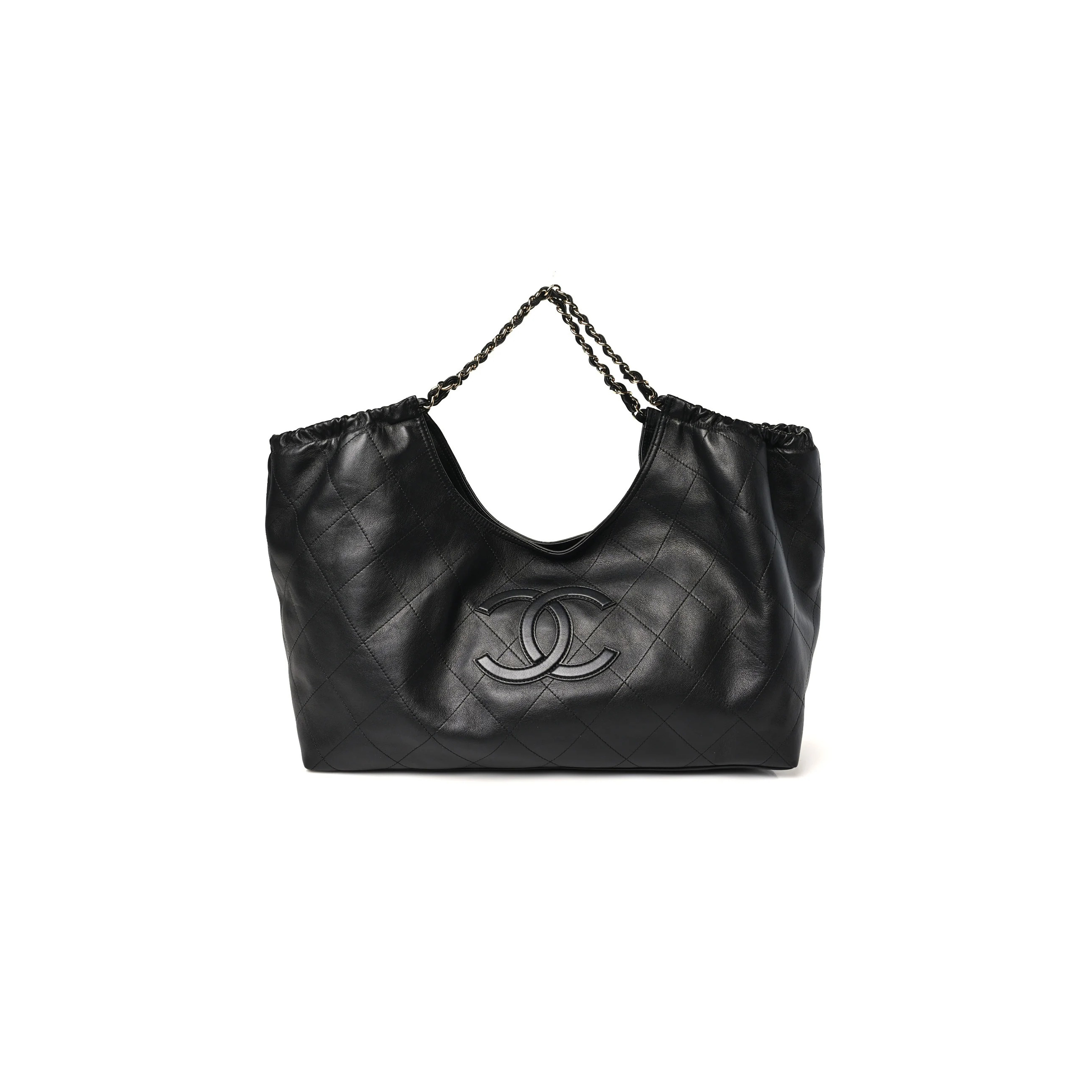 CHANEL MASTER LAMBSKIN QUILTED NEO CABAS SHOPPING TOTE BLACK (44.5*24*18cm)